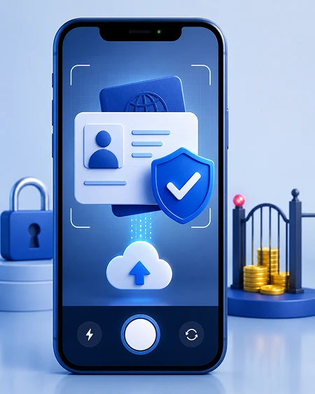 Mobile KYC upload flow for casino verification